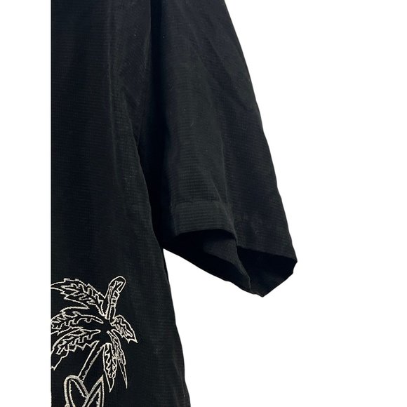 Batık Bay Black Button-Up Shirt Embroidered Relaxed Fit Mens XL Gothic Oversized - Picture 8 of 9